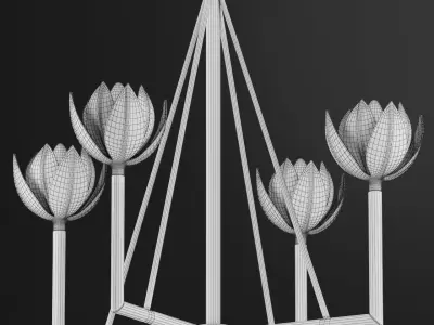 Alberto Large Two-Tier Chandelier 3D model