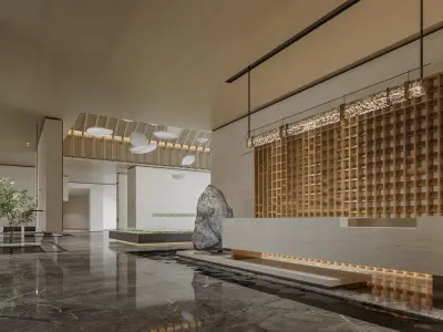 hotel lobby 3D model