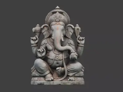 Ganesha Statue Low-poly 3D model