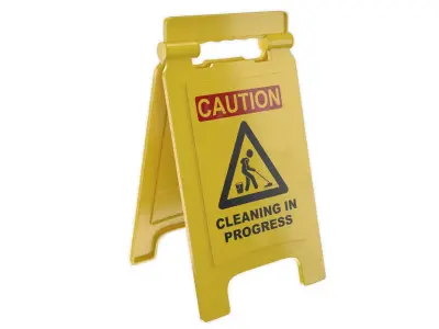 Cleaning In Progress Sign 3D model