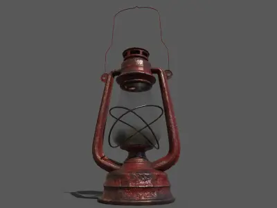 Old lamp  3D model Low-poly 3D model