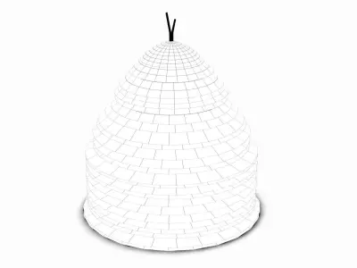 hay stack Low-poly 3D model