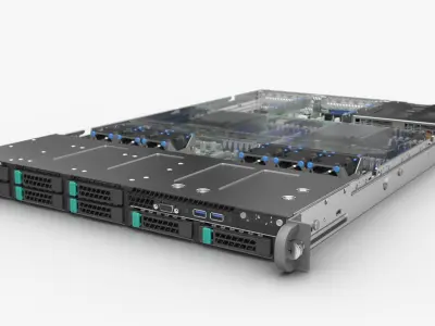  Server Chassis 1U with Board 