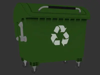 Detailed Garbage Container - SubD 3D model