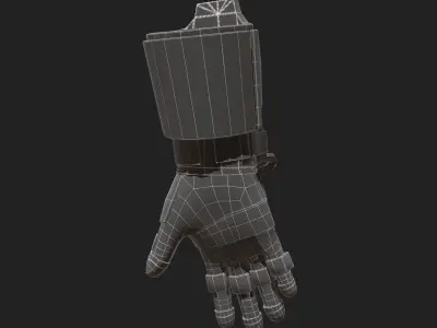 Gloves Scifi ver 8 Low-poly 3D model