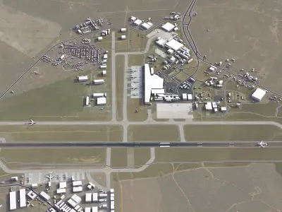 Harare - Robert Gabriel Mugabe Airport - HRE Low-poly 3D model