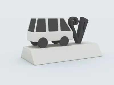 V for Van 3D print model