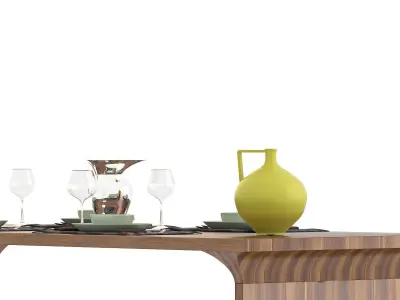 ARCUS TABLE and BENCH SET 3D model