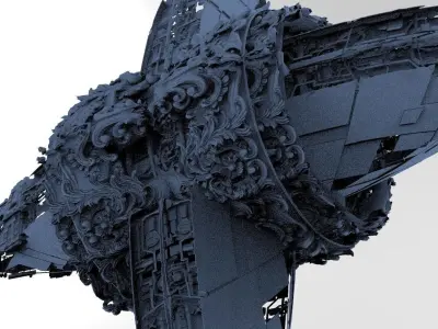 Ocean Cyberpunk Atlantis Deep city ring 7 3D model