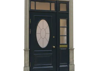 Entrance classic door 12 3D model