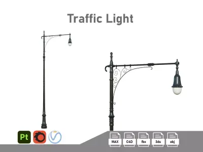 Traffic Light 03 Low-poly 3D model