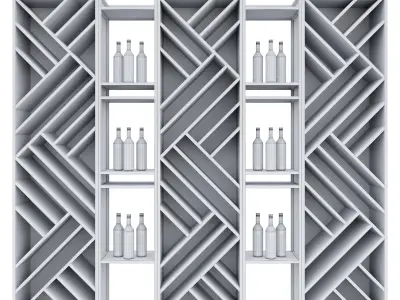 Wine Shelf 9 3D model