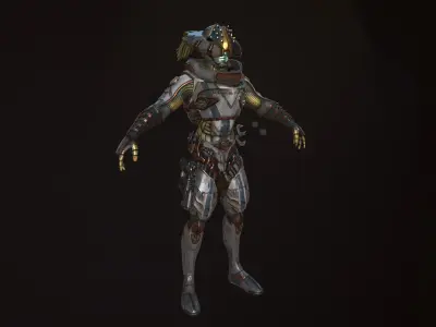 Shinobi Sci Fi Low-poly 3D model