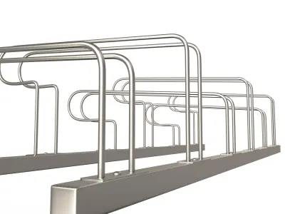 Bike Rack Street Station Low-poly 3D model