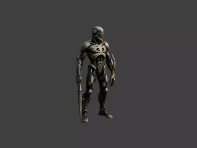 Cyber Robotic Shadows Low-poly 3D model