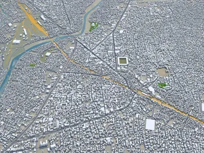 Siliguri West Bengal India 15km AI Low-poly 3D model