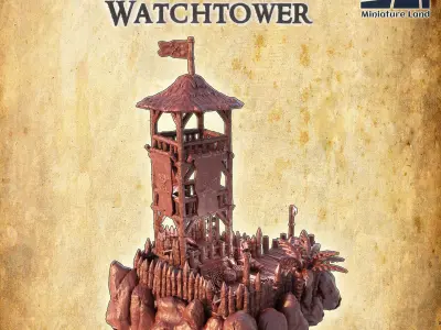 Pirate Watchtower  Tabletop Terrain 28 mm 3D print model