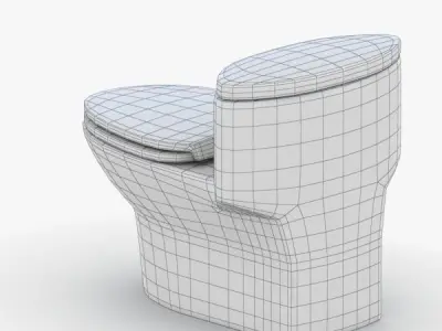 1536 - Toilet Low-poly 3D model