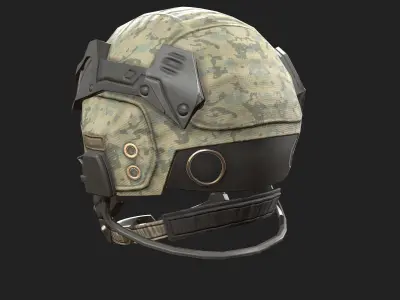 Helmet military Scifi Low-poly 3D model