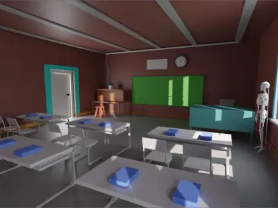 Highschool classroom 3D model