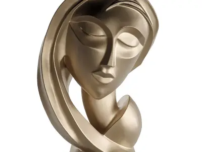 girl head statue  3D model