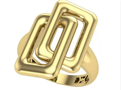 Frame gold Ring 3D print model