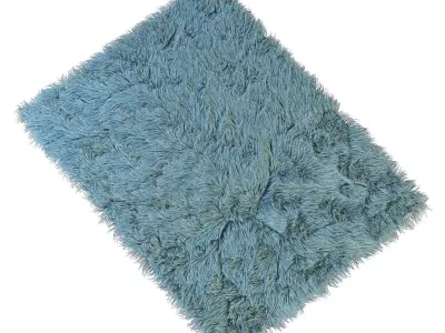 Carpet fur rug 3D model