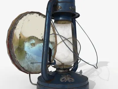 Old Oil Lamp PBR Low Poly Low-poly 3D model