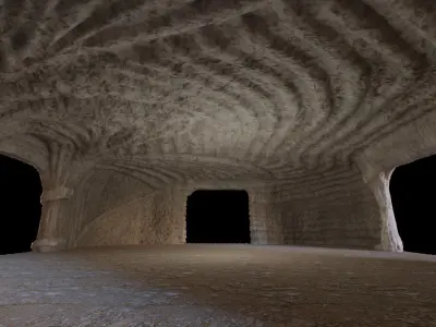 Modular Dungeon Caves - Chambers Corridors 29 Pieces Low-poly 3D model