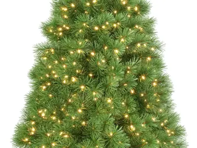 Christmas Tree 9 feet With Lights 3D model