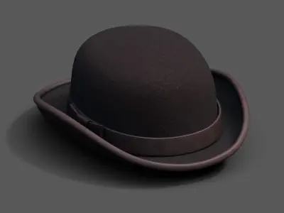 Human Hat Generic Brown protection classic basic package  Low-poly 3D model