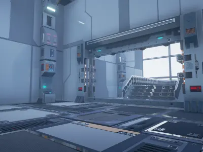 Big Modular Sci-Fi Interior Pack Low-poly 3D model