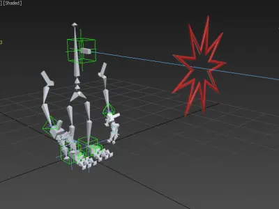 Rigged cartoon character Low-poly 3D model