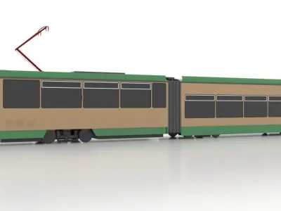 Tatra KTNF6-B Low Low-poly 3D model