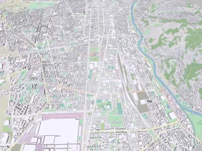 Cityscape Turin Italy 3D model