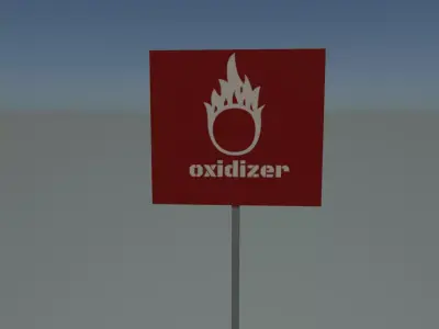 Sign oxidizer Free low-poly 3D model