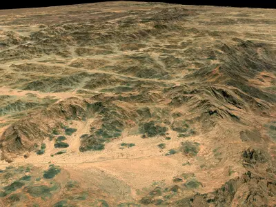 Mecca and the Red Sea coast of Saudi Arabia - tile n23 e39 3D model