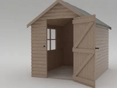 Domestic Garden Shed 3D model