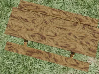 Garden Table Low-poly 3D model purchase