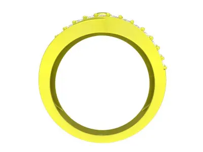 Luxury Openwork Bead Diamond Ring for Men 7074 3D print model