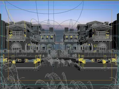 Exterior House With Landscape 3D model