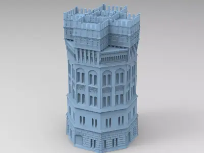 Medieval Library Tower 1 3D model