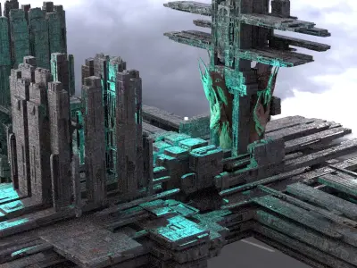 Dragon Sci fi Cult City Halls City Blocks 2 3D model