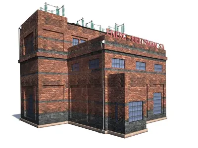 High Voltage Factory 191 Low-poly 3D model