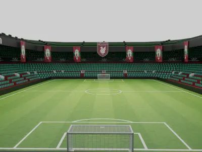 Rubin Kazan Football Stadium Low-poly 3D model