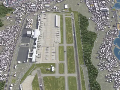 Caracas - Airport - OMZ Low-poly 3D model