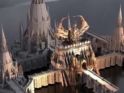 Coronation Baroque marble Halls Kit bash  3D model