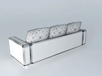 Couch Sofa 3 seat Doors 3 BRW 3D model