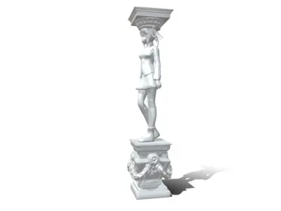 mordan lady pillar  3D model