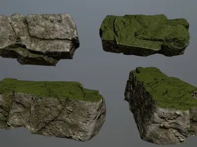 Rock Set 13 Low-poly 3D model